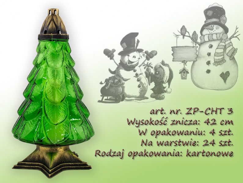 Znicze na wkład art. nr. ZP-CHT 3